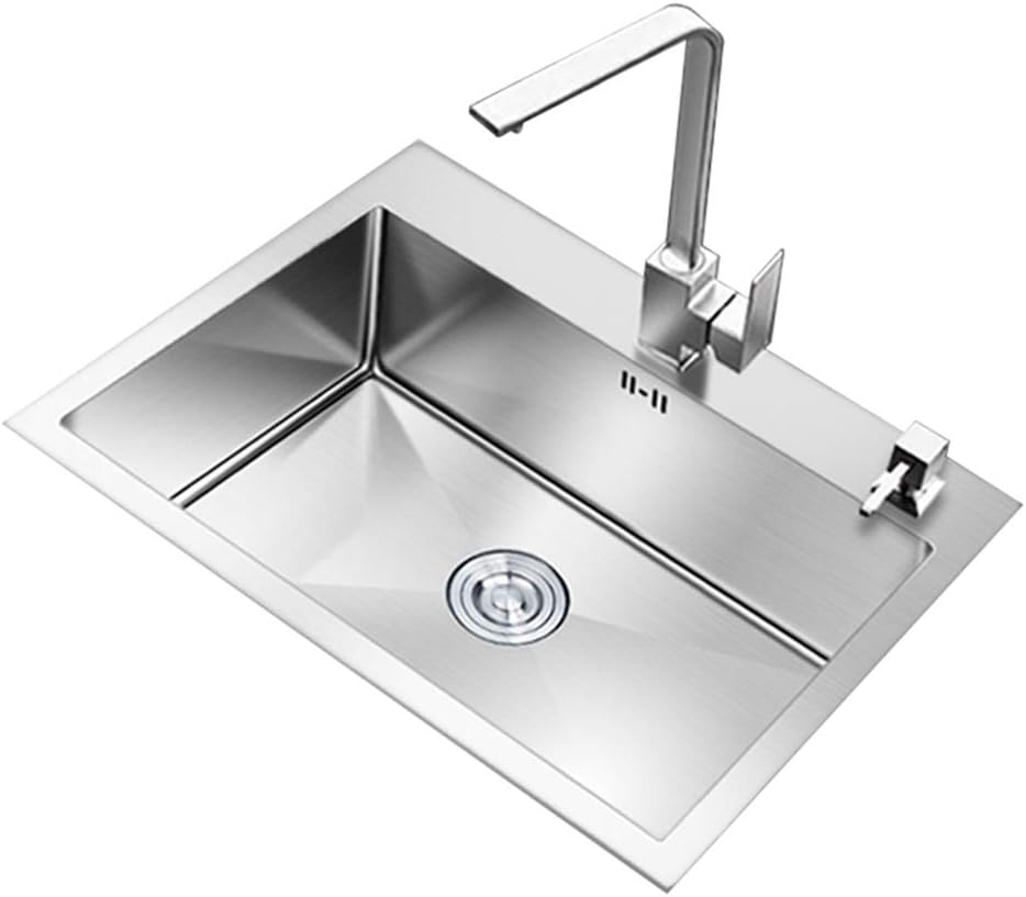 Evier Fait Main Avec Distributeur 68x45cm Satine