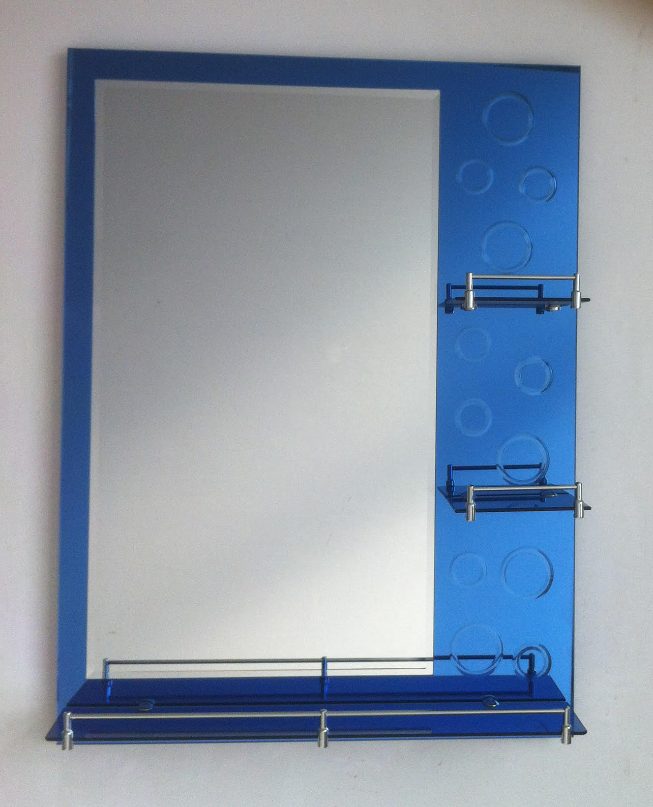 Miroir 80x60 bleu atlantic