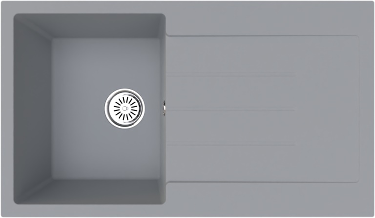 Evier en Quartz 50x86 Anthracite a une Cuve