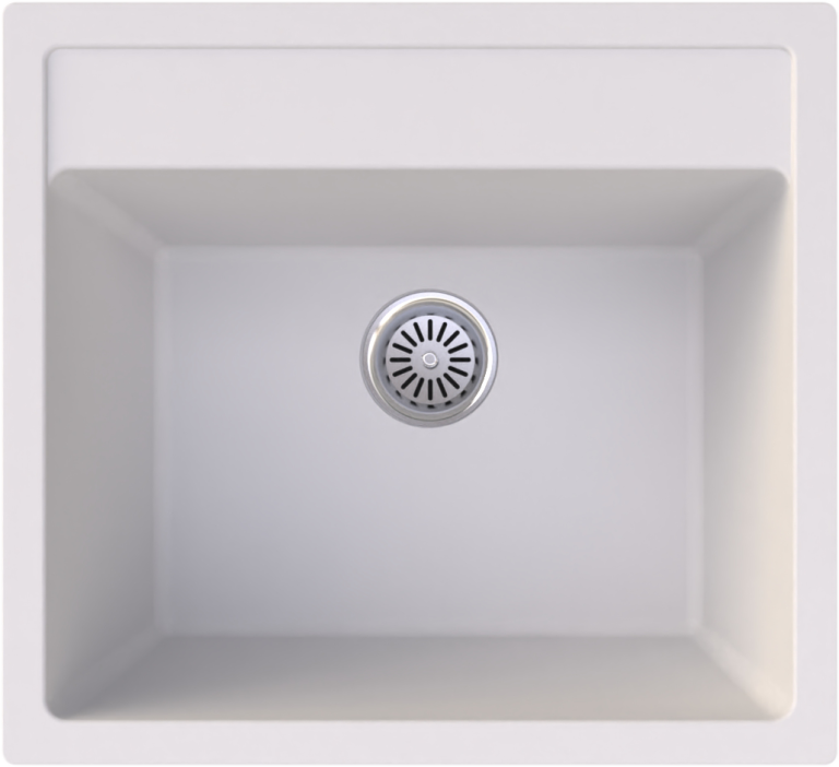 Evier Quartz 51x56  Blanc a une cuve